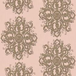 Galerie Wallcoverings Product Code 10154-05 - ELLE Decoration Wallpaper Collection - Blush Pink Gold Colours - Baroque Damask Design