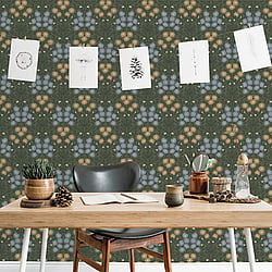 Galerie Wallcoverings Product Code 14019 - Ekbacka Wallpaper Collection - Green Colours - Bellis Design