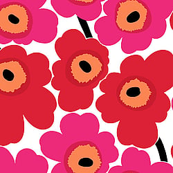 Galerie Wallcoverings Product Code 23354 - Marimekko 5 Wallpaper Collection - Red Pink White Black Colours - Marimekko Unikko Design