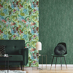 Galerie Wallcoverings Product Code 26741 - Tropical Wallpaper Collection - Blue Banana Colours - Kiribati Design