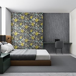 Galerie Wallcoverings Product Code 26745 - Tropical Wallpaper Collection - Blackberry Colours - Palau Design