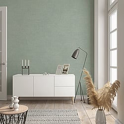 Galerie Wallcoverings Product Code 32415 - New Textures Wallpaper Collection - Grey Green Colours - Linen Texture Design