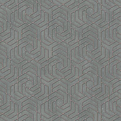 Galerie Wallcoverings Product Code 32609 - The New Design Book Wallpaper Collection - Rose Gold Grey Colours - Hex Geometric Design