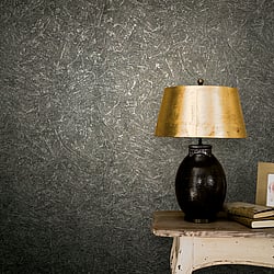 Galerie Wallcoverings Product Code 32818 - Perfecto 2 Wallpaper Collection - Black Colours - Scratched Texture Design