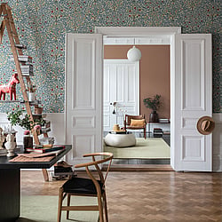 Galerie Wallcoverings Product Code 33013 - Apelviken 2 Wallpaper Collection - Blue Colours - Apples and Pears Design