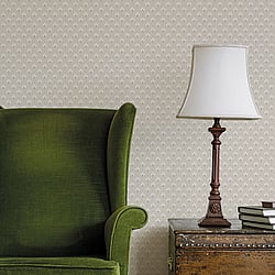 Galerie Wallcoverings Product Code 33027 - Apelviken Wallpaper Collection - Beige Grey White Gold Colours - Mini Tulip Motif Design