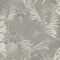 Galerie Wallcoverings Product Code 33302 - The New Design Book Wallpaper Collection -  Metallic Jungle Leaves Design