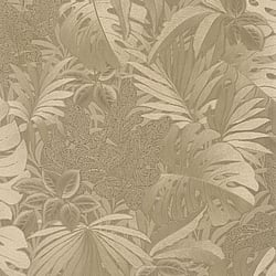 Galerie Wallcoverings Product Code 33303 - The New Design Book Wallpaper Collection -  Metallic Jungle Leaves Design