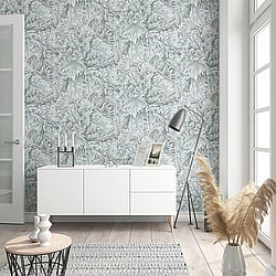 Galerie Wallcoverings Product Code 33306 - The New Design Book Wallpaper Collection -  Jungle Leaves Design