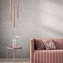 Galerie Wallcoverings Product Code 34013 - The New Design Book Wallpaper Collection - Rose, Grey Colours - A textured damask Design