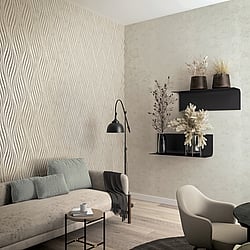 Galerie Wallcoverings Product Code 34259 - The New Design Book Wallpaper Collection - Beige Colours - Wave Design