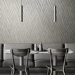 Galerie Wallcoverings Product Code 34261 - Urban Textures Wallpaper Collection - Grey Colours - Wave Design