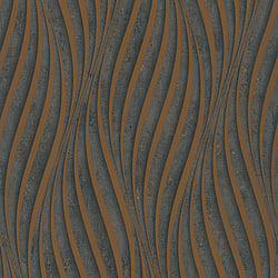 Galerie Wallcoverings Product Code 34263 - The New Design Book Wallpaper Collection - Black  Copper Colours - Wave Design