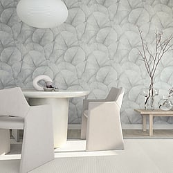 Galerie Wallcoverings Product Code 34512 - The New Design Book Wallpaper Collection - Grey, Blue Colours - Palm Leaf Design