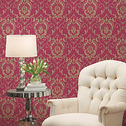 Galerie Wallcoverings Product Code 47501 - Ornamenta 2 Wallpaper Collection - Pink Colours - Ornamenta Damask Design