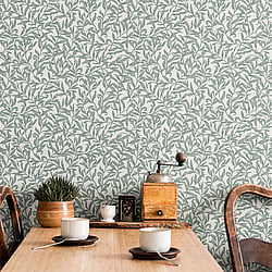 Galerie Wallcoverings Product Code 47639 - Heritage Wallpaper Collection - grey Colours - Vintage Leaf Design