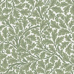 Galerie Wallcoverings Product Code 82028 - Hidden Treasures Wallpaper Collection - White green Colours - Oak Tree Design