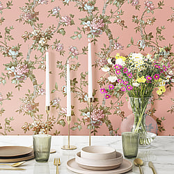 Galerie Wallcoverings Product Code 84001 - Cottage Chic Wallpaper Collection - Pink Colours - Ramo Edra Design