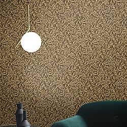 Galerie Wallcoverings Product Code 91949 - Energy Wallpaper Collection - Gold Colours - Leaves Design