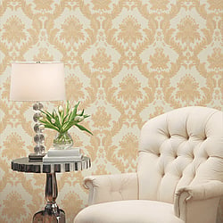 Galerie Wallcoverings Product Code 95122 - Ornamenta 2 Wallpaper Collection - Gold Colours - Classic Damask Design