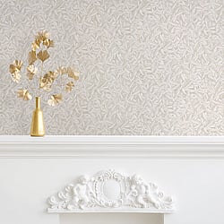 Galerie Wallcoverings Product Code 99135 - Earth Wallpaper Collection - Beige Colours - Leaves Design