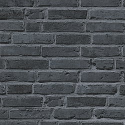 Galerie Wallcoverings Product Code BB51103 - Bricks And More Wallpaper Collection - Grey Black Colours - Brickshire Residents Motif Design