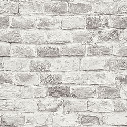 Galerie Wallcoverings Product Code BB51118 - The Bricks And More Wallpaper Collection - Grey White Colours - Brickshire Residents Motif Design