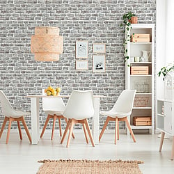 Galerie Wallcoverings Product Code BB51124 - Bricks And More Wallpaper Collection - Multi-Colour Grey Colours - Stone Symphony Motif Design