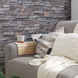 Galerie Wallcoverings Product Code BB51132 - Bricks And More Wallpaper Collection - Beige Cream Grey Colours - Sandstone Splendour Motif Design