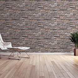 Galerie Wallcoverings Product Code BB51135 - Bricks And More Wallpaper Collection - Beige Brown Colours - Sandstone Splendour Motif Design