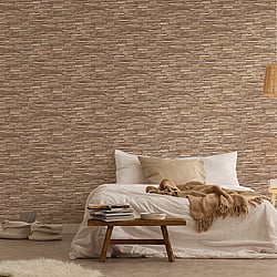 Galerie Wallcoverings Product Code BB51147 - Bricks And More Wallpaper Collection - Beige Brown Colours - Graceful Granite Motif Design