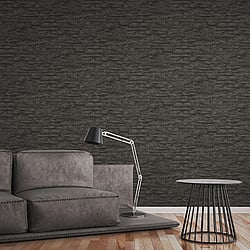 Galerie Wallcoverings Product Code BB51153 - The Bricks And More Wallpaper Collection - Grey Black Colours - Graceful Granite Motif Design