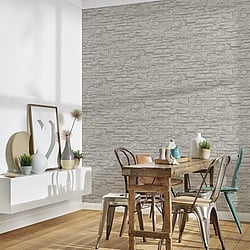 Galerie Wallcoverings Product Code BB51154 - Bricks And More Wallpaper Collection - Grey Colours - Graceful Granite Motif Design