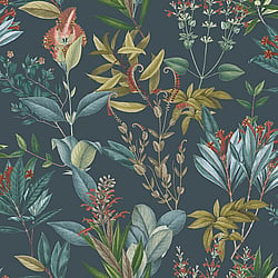 Galerie Wallcoverings Product Code BL22744 - Botanica Wallpaper Collection - Blue Colours - Mystic Floral Design