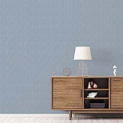 Galerie Wallcoverings Product Code BO23040 - Luxe Wallpaper Collection - Blue Colours - Moire Texture Design