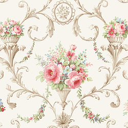 Galerie Wallcoverings Product Code CI38233 - Classic Silks 4 Wallpaper Collection - Pink Blue Colours - Ornamental Floral Design