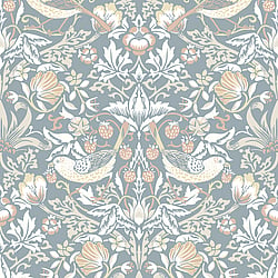 Galerie Wallcoverings Product Code ET11222 - Arts and Crafts Wallpaper Collection - Blue White Blush Colours - Fragaria Garden Design