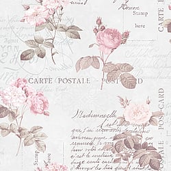 Galerie Wallcoverings Product Code G56286 - Nostalgie Wallpaper Collection - Pink Colours - Postale Rose Design