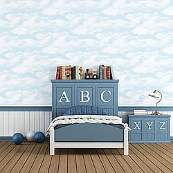 Galerie Wallcoverings Product Code G56533 - Just 4 Kids 2 Wallpaper Collection - Blue Colours - Clouds Design