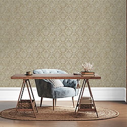 Galerie Wallcoverings Product Code G68089 - Special FX 2 Wallpaper Collection - Gold Colours - Special Damask Design