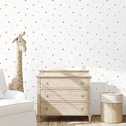 Galerie Wallcoverings Product Code G78366 - Tiny Tots 2 Wallpaper Collection - Blue Beige Colours - Dots Design