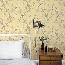 Galerie Wallcoverings Product Code G78494 - Secret Garden Wallpaper Collection -  Classic Bird Trail Design