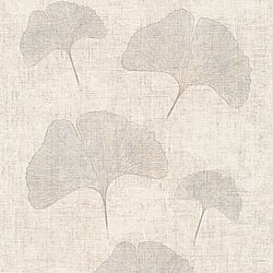 Galerie Wallcoverings Product Code HV41010 - Havana Wallpaper Collection - Beige Metallic Colours - Havana Ginkgo Leaf Motif Design