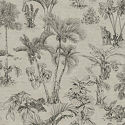 Galerie Wallcoverings Product Code HV41022 - Havana Wallpaper Collection - Brown Black Colours - Havana Jungle Palms Design