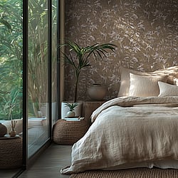 Galerie Wallcoverings Product Code HZ62050 - Horizon Wallpaper Collection - Brown Metallic Colours - Cloud Forest Design