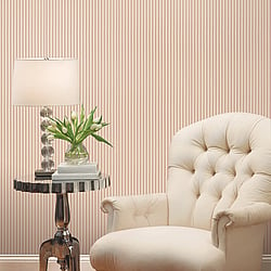 Galerie Wallcoverings Product Code SY33932 - Simply Stripes 3 Wallpaper Collection - Light Ochre Red Colours - Ticking Stripe Design