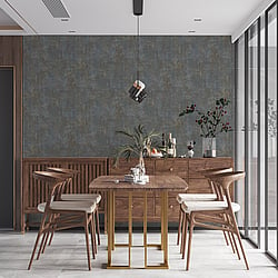 Galerie Wallcoverings Product Code WH30179 - Welcome Home Wallpaper Collection - Blue Colours - Distressed Metallic Texture Design