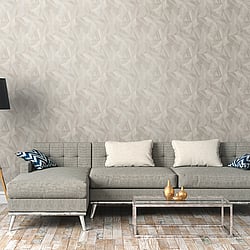 Galerie Wallcoverings Product Code WW22222 - The Woods And Wicker Wallpaper Collection - Grey Metallic Colours - Geometric Wood Effect Motif Design