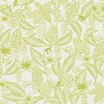 Galerie Wallcoverings Product Code 12700 - Ted Baker Fantasia Wallpaper Collection - White Green Colours -  