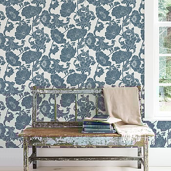 Galerie Wallcoverings Product Code 14023 - Ekbacka Wallpaper Collection - Blue White Colours -  
